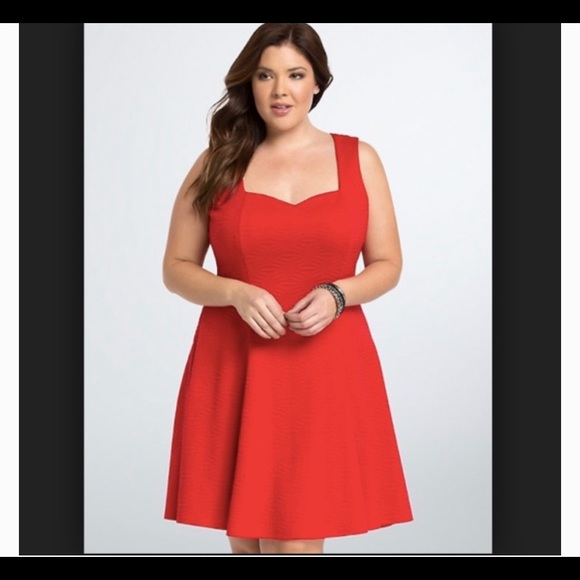 torrid Dresses & Skirts - Red Textured Skater Dress
